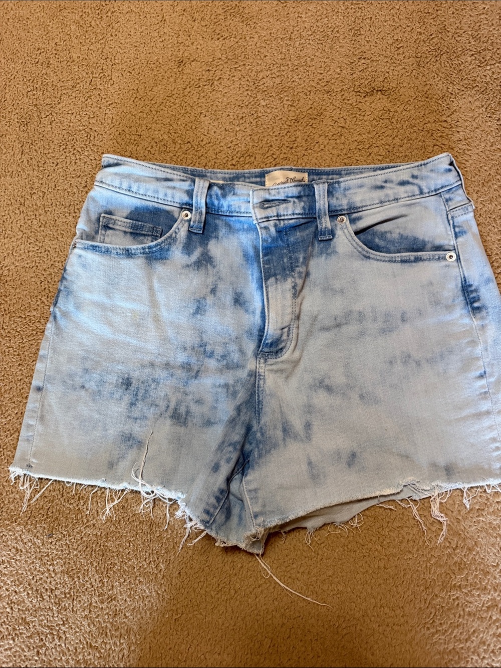 Universal Thread Light Blue Tie-Dye High-Rise Denim Shorts